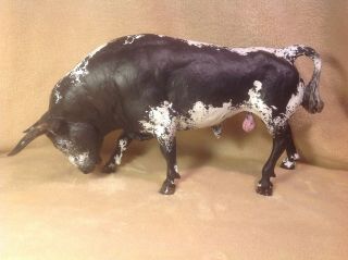 Breyer " Spanish Fighting Bull " Custom Hand - Painted By Ernie Custom Cows/horses