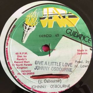 Johnny Osbourne Give A Little Love Backra Jah Guidance Vpr7563 12” Ex Scientist