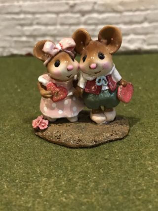 Wee Forest Folk - M - 331 Young Love.  Two Mice In Love.  Valentine 