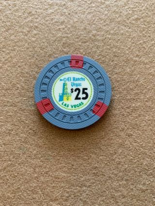 $25 El Rancho Vegas Las Vegas,  Nevada.  Take A Look Great Picture Chip