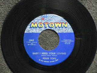Northern Soul Four Tops Baby I Need Your Loving Motown 1062 M - Listen Motown
