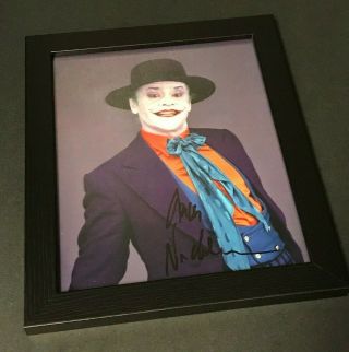 The Joker Photograph Signed By Jack Nicholson - Batman 1989 - Framed
