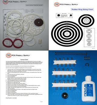 1972 Gottlieb World Series Pinball Tune - Up Kit - Includes Rubber Ring Kit
