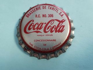 Coca Cola Tahiti Soda Bottle Cap Crown Coke Beer Old Rare
