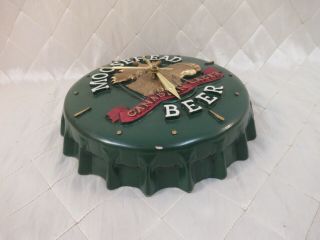 Moosehead Bottle Cap Wall Clock Canadian Lager Beer Battery Op Vintage 2