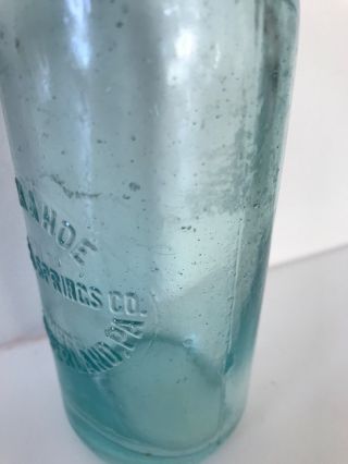 Tuckahoe Hutchinson aqua mineral springs co.  bottle 2