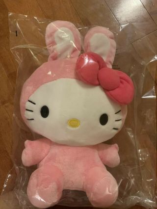 Sanrio Hello Kitty 14” Pink Bunny Rabbit Suit Plush