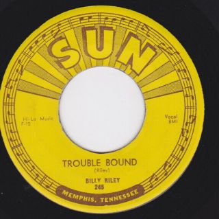 SUN 245 orig Rockabilly 45 - BILLY RILEY - Rock With Me Baby / Trouble Bound 2
