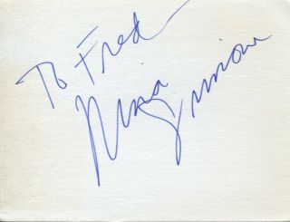 Nina Simone (" My Baby Just Cares For Me ") Hand - Signed Album Page