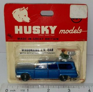 Vintage Husky Studebaker Wagonaire T.  V.  Car With Rotating Cameraman Blue No.  15
