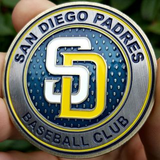 Premium Mlb San Diego Padres Poker Card Guard Chip Protector Coin Golf Marker