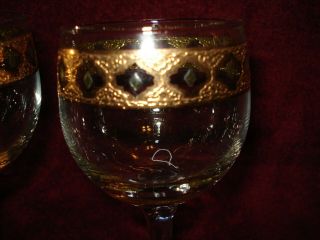 Culver Wine Glasses Vintage Valencia Pattern set of 4 4