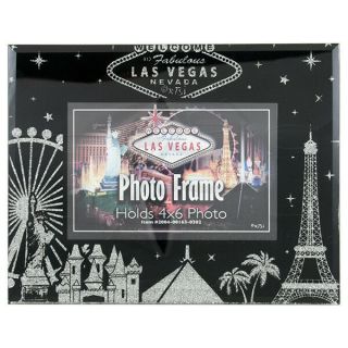 Las Vegas Souvenir Photo Frame Showing Las Vegas Casinos In Glitter
