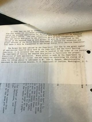 1945 J EDGAR HOOVER Autographed pay letter correspondence FBI director 4