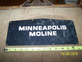 Vintage Minneapolis - Moline Metal Sign 13 " By 6 "