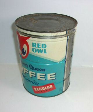 Red Owl Grocery Store Harvest Queen vintage Coffee Tin T 5