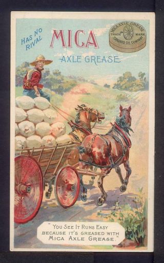 1885 Standard Oil Company Of Ohio Cleveland Mica Axle Grease Trade Card