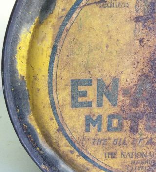 Vintage EN - AR - CO Motor Oil 5 Gallon Can W/ Cap Enarco Gas Service 1920s 2
