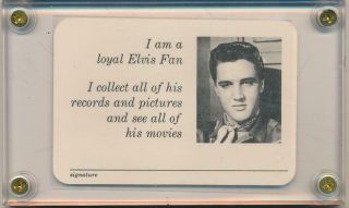 Elvis Presley - Vintage Fan Club Membership Card
