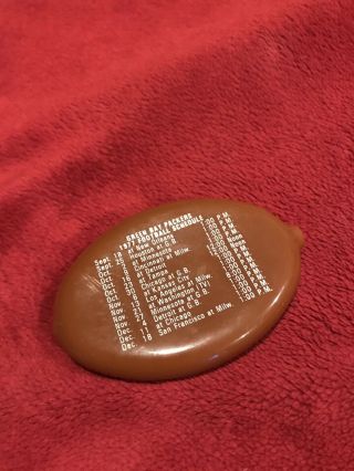 Vintage Weather Shield Rubber Coin Purse,  1977 Green Bay Packers Schedule.