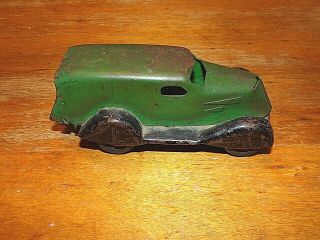 Antique Early Pressed Steel Wyandotte Toy Car Van Rubber Tires Old La Salle Marx