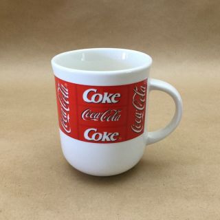 Vintage Coca Cola Cafe Mug Cup By Sakura Coffee Tea Microwave Safe White Red