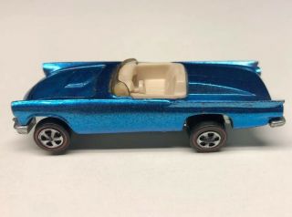 Hot Wheels Redline 1968 Classic 57 ‘bird Metallic Blue With White Interior