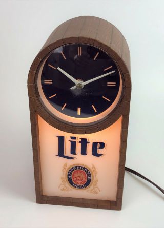 Vintage Miller Lite Beer Lighted Advertising Clock