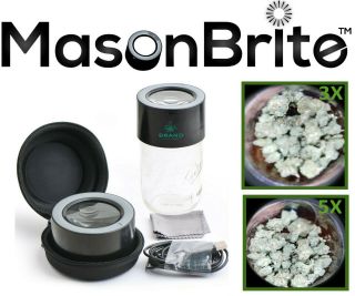 Masonbrite™ Airtight Led 3x & 5x Magnification Mason Stash Jar Lid