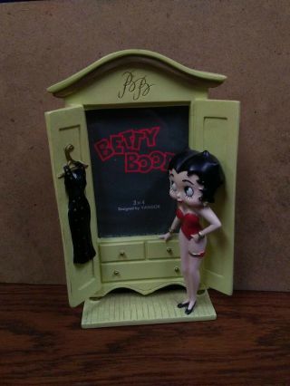 Betty Boop 1995 Vandor Picture Frame 3 " X 4 " Armoir Dressing Room Doll Figure