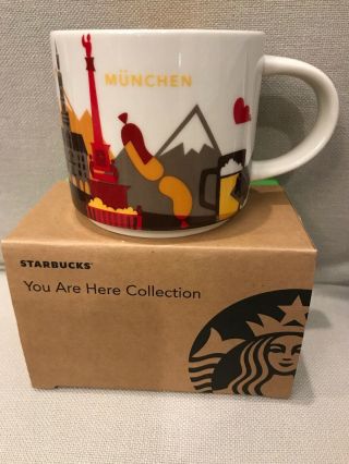 Starbucks Coffee 14oz Munich München Germany Yah You Are Here Mug Cup Munchen