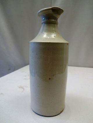 Antique Stoneware Ink Bottle White Glazed Pottery From The Mid To Late 1800 