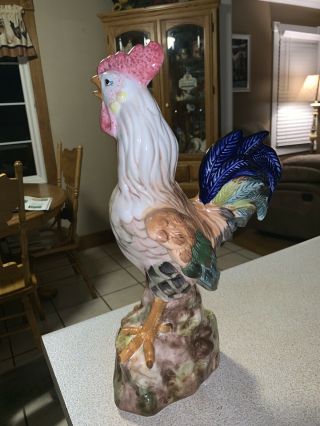 large ceramic rooster figurine 2