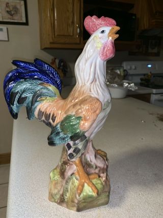 large ceramic rooster figurine 4