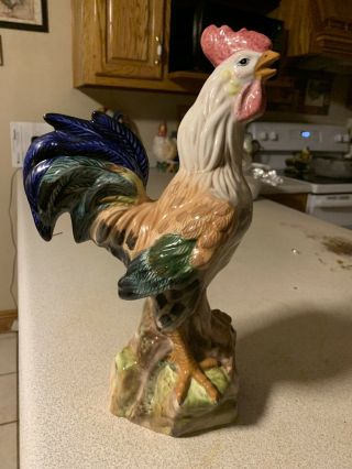 large ceramic rooster figurine 5