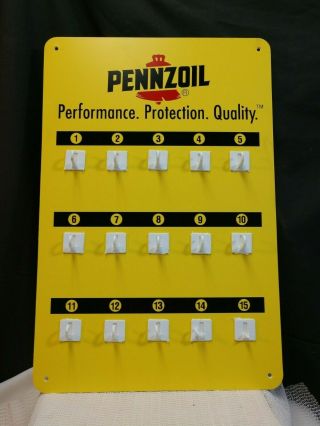 Pennzoil Plastic Key Holder Sign