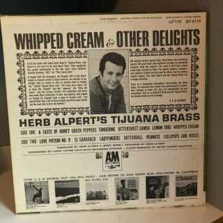 HERB ALPERT & TIJUANA BRASS - Whipped Cream - Vinyl Record LP - EX (SP 4110) 3
