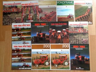 Group Of 12 Vintage Allis Chalmers Brochures Catalogs Tractors & Equipment