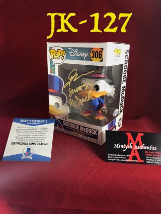 John Kassir Auto Signed Pop Funko Disney Ducktales Beckett Scrooge Mcduck