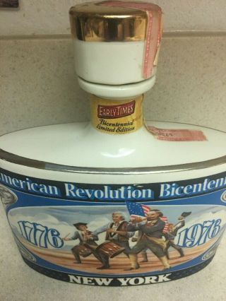 Early Times " American Revolution Bicentennial " York Whiskey Decanter 1976