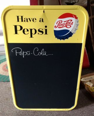 Rare 1950s Pepsi - Cola Menu Board Sign.  One