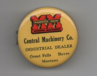 1930s Celluloid Adv Tape Measure Minneapolis Moline Tractors Great Falls Montana 2
