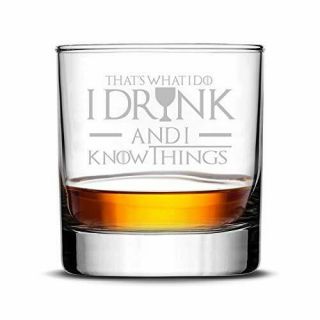 Game Of Thrones Highball Whiskey Glass - I Drink & I Know Things - 10 Oz