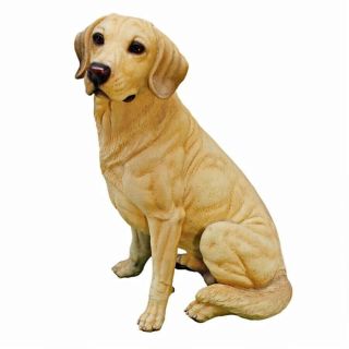 Golden Labrador Retriever Design Toscano Exclusive Hand Painted Dog Statue