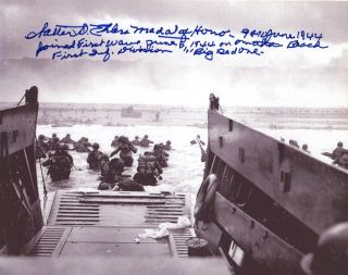 Walter Ehlers Wwii Medal Of Honor Signed Photo D - Day Omaha Beach