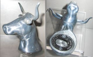 Long Horn Texas Steer Cow Vintage Western Polished Aluminum Bottle Opener Usa