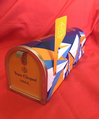 Champagne Veuve Clicquot Limited Edition Eileen Ugarkovic Tin Mailbox With Flag