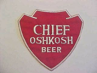 Large Vintage Chief Oshkosh Beer Jacket Patch 6 - 1/2 "