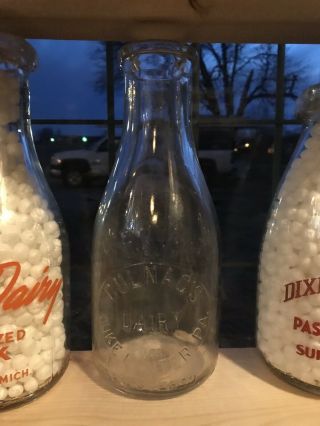 Very Rare Culnac’s Dairy Duke Center Pa Pennsylvania Embossed Milk Bottle Quart