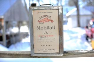 Mobiloil " A " Gargoyle (heavy Medium) 5 Gallon Oil Can
